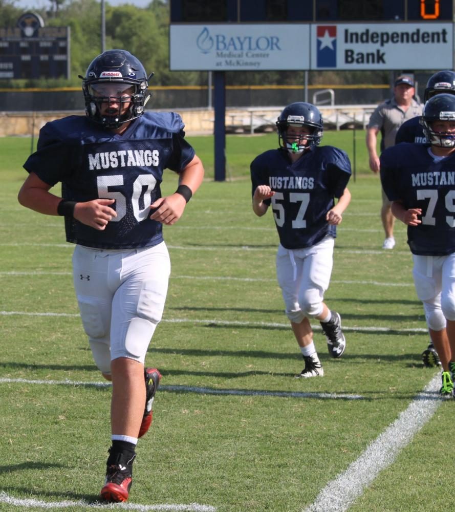 The Middle School football team starts out the season with a scrimmage against Legacy Christian Academy.