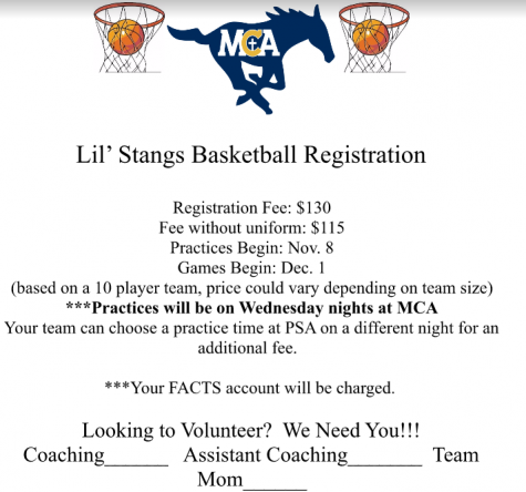 Lil Stangs Winter Basketball Registration Ends: 10/27/17