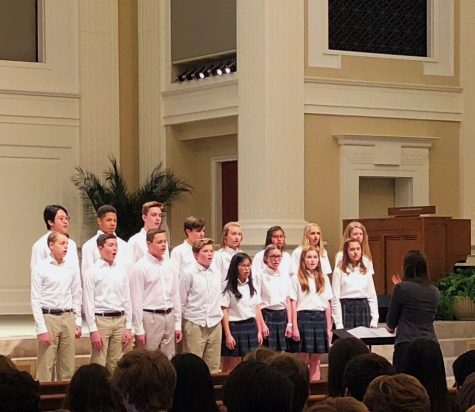 Middle school Choir performs at Prestonwood.