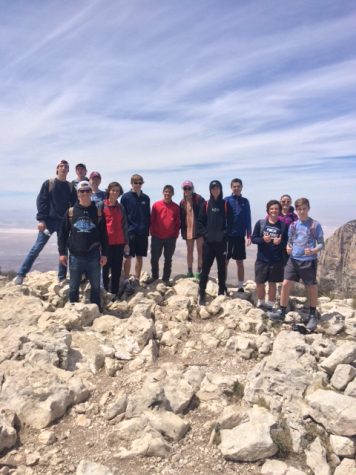 MCA Band stops at top of Guadalupe Peak to take a picture