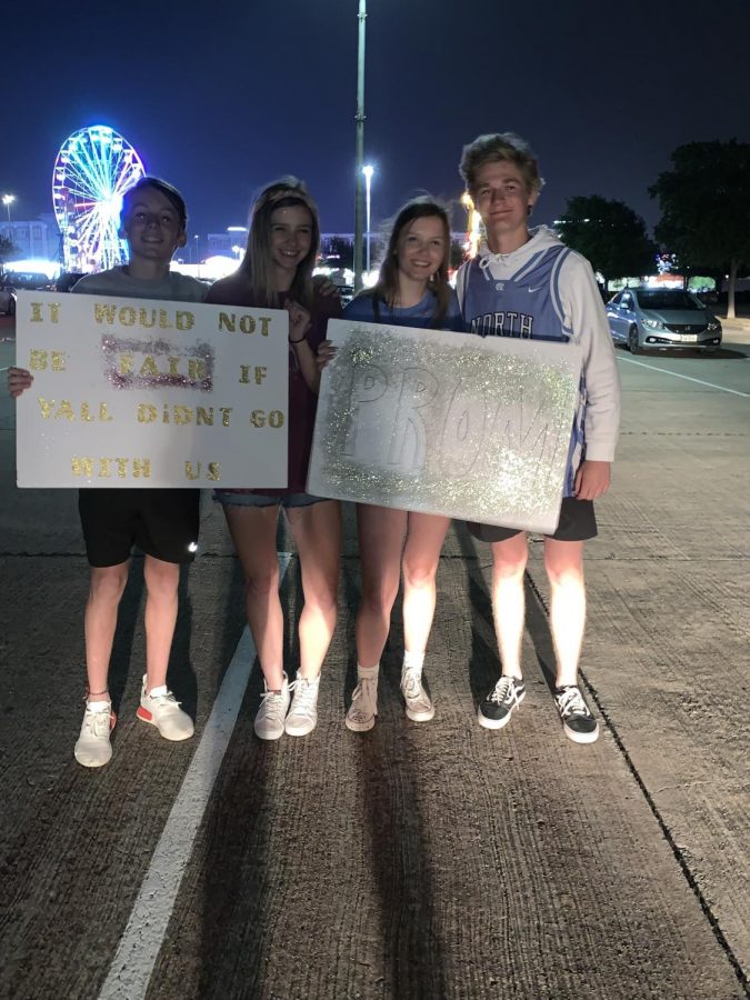 Sophomores Nate Gwynn and Hayden Faulkner asked Maggie George and Truett Rothrock one night at the fair.