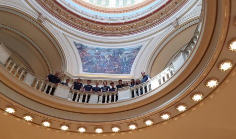 The students at the Oklahoma Capitol after they performed.