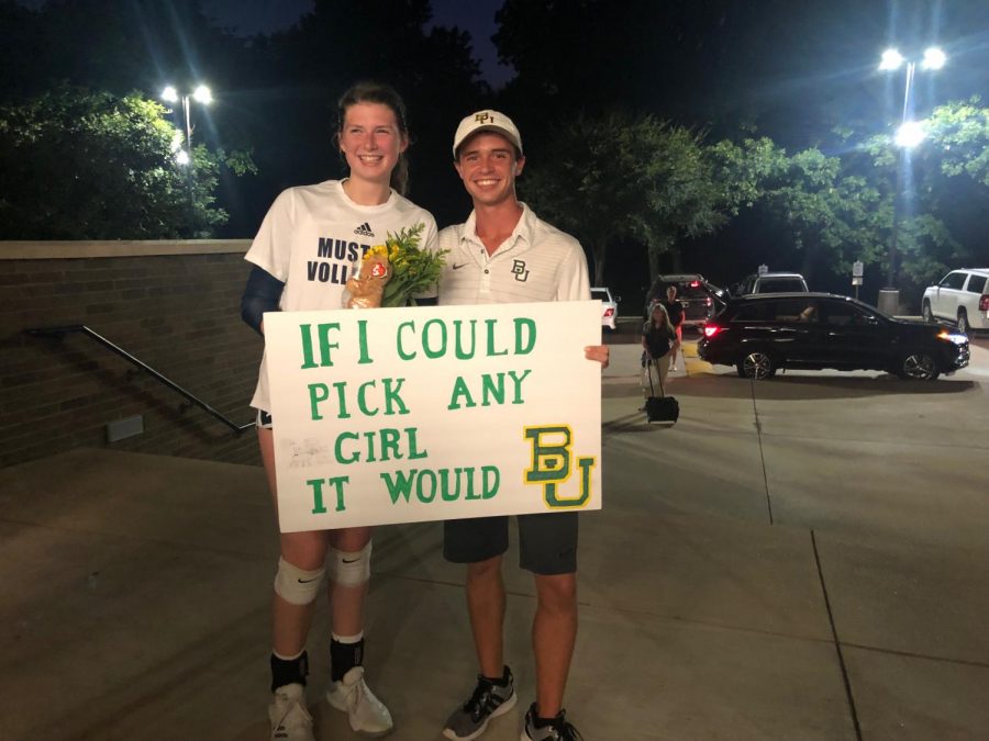 Junior Peter Michael Clark asked Junior Ava Grace Haggard one night after volleyball. 