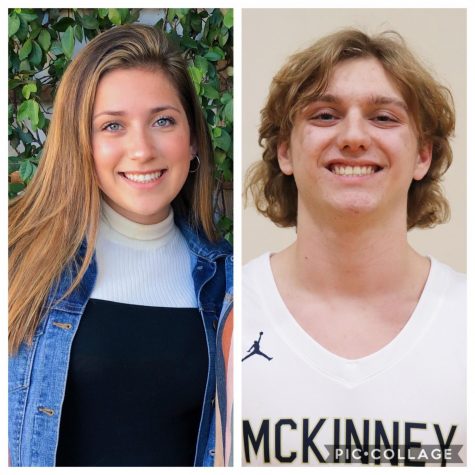 On the left is senior Sarah Suastegui and on the right is senior Luke Gerdes.