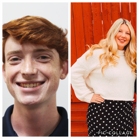 On the left is senior Matthew Smith and on the right is senior Morgan Oden.