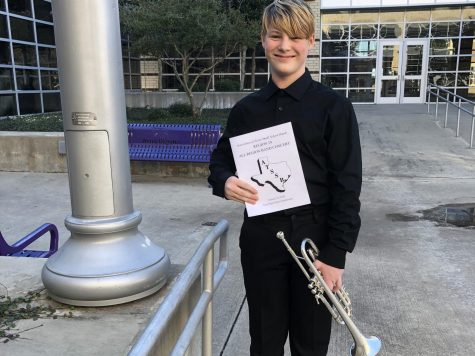 AJ Owens at the concert for the ATSSB All-Region band that took place in January.