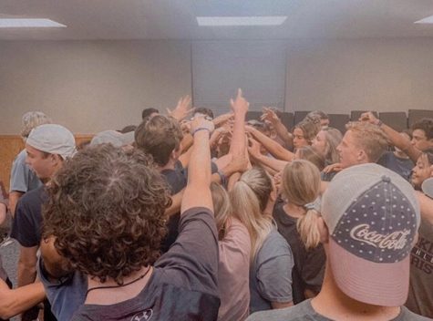 The senior class gathered together at the Upper School retreat to be unified before school was in full swing.