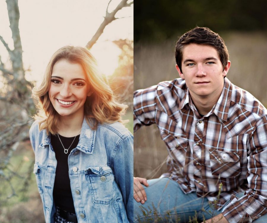 Senior Allie LeBlanc is on the left and senior Ethan Tucker is on the right. 