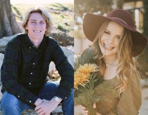 Senior Grant Bailey is on the left and senior Emma Bryant is on the right.