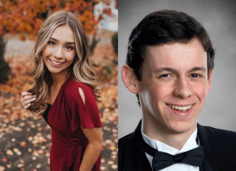 On the left is senior Courtney Martin and on the right is senior Dylan Doerner.