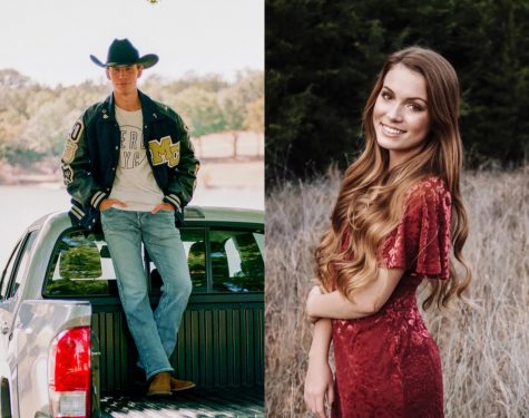 On the left is senior Seth Pugh and on the right is senior Brooke Fillebrown.