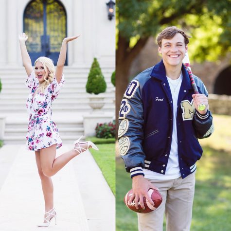 On the left is senior Meg Boone and on the right is senior Ford Dossey.