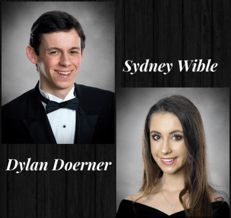 Senior valedictorian Dylan Doerner and salutatorian Sydney Wible.