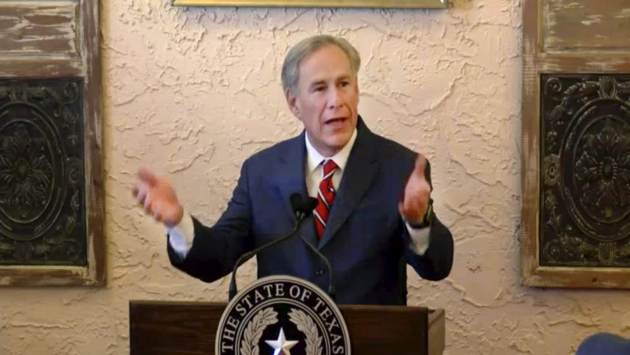 Governor of Texas announcing the end of the mask mandate.