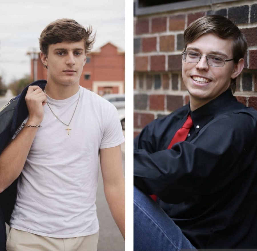 Pictured+right+is+salutatorian+Shane+Vanderhagen+and+left+valedictorian+Jacob+Hocevar+