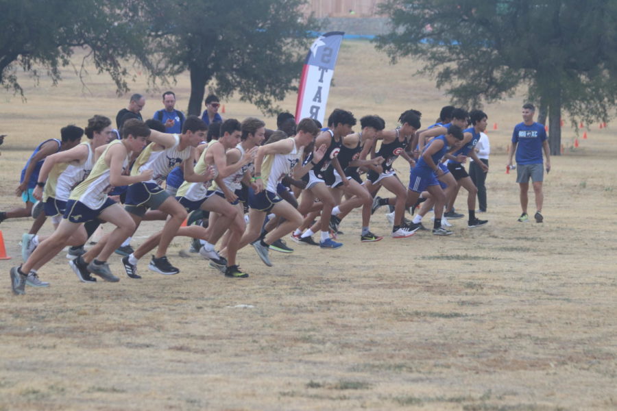 Upper School boys start their race.