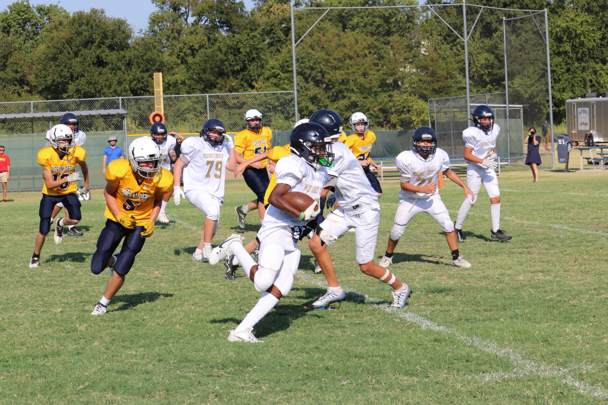 Mustangs Middle School Football Defeats Coram Deo at Home The Mane