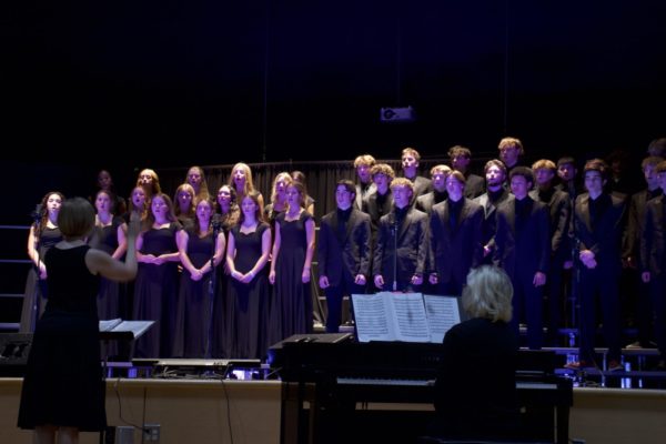 The MCA Upper School choirs sing The Lord Bless You and Keep You.