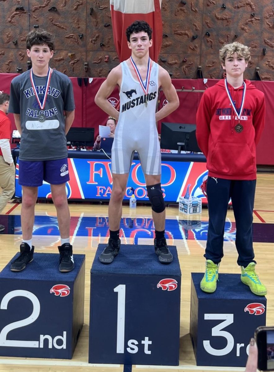 Eighth Grader Dusty Thibedeau takes the first place podium spot