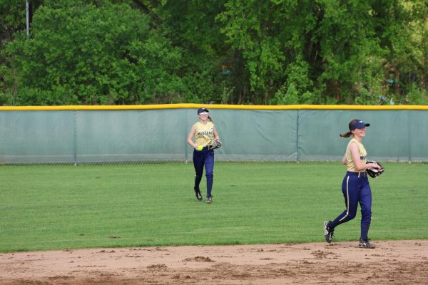 Sophomore, Hally Carlson, after catching an out. 