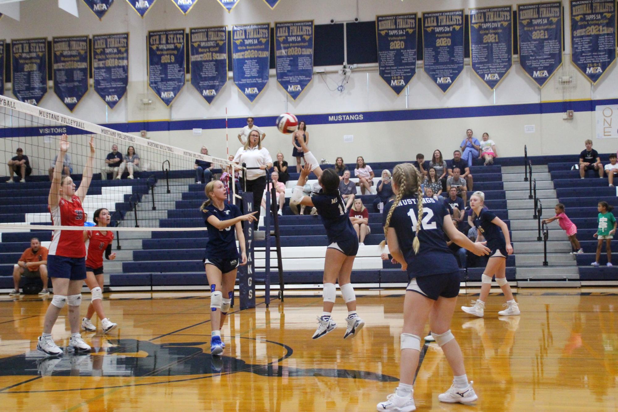 Middle School Volleyball Faces off against Grapevine Faith