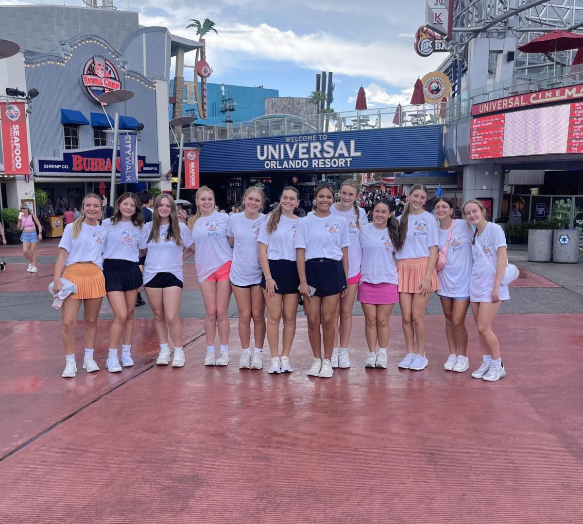 Varsity volleyball goes to Universal Studios for the day. 