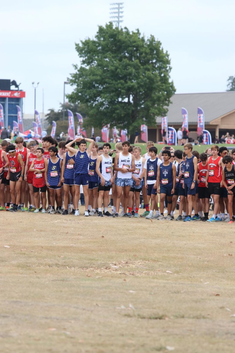 The boys line up for the race.