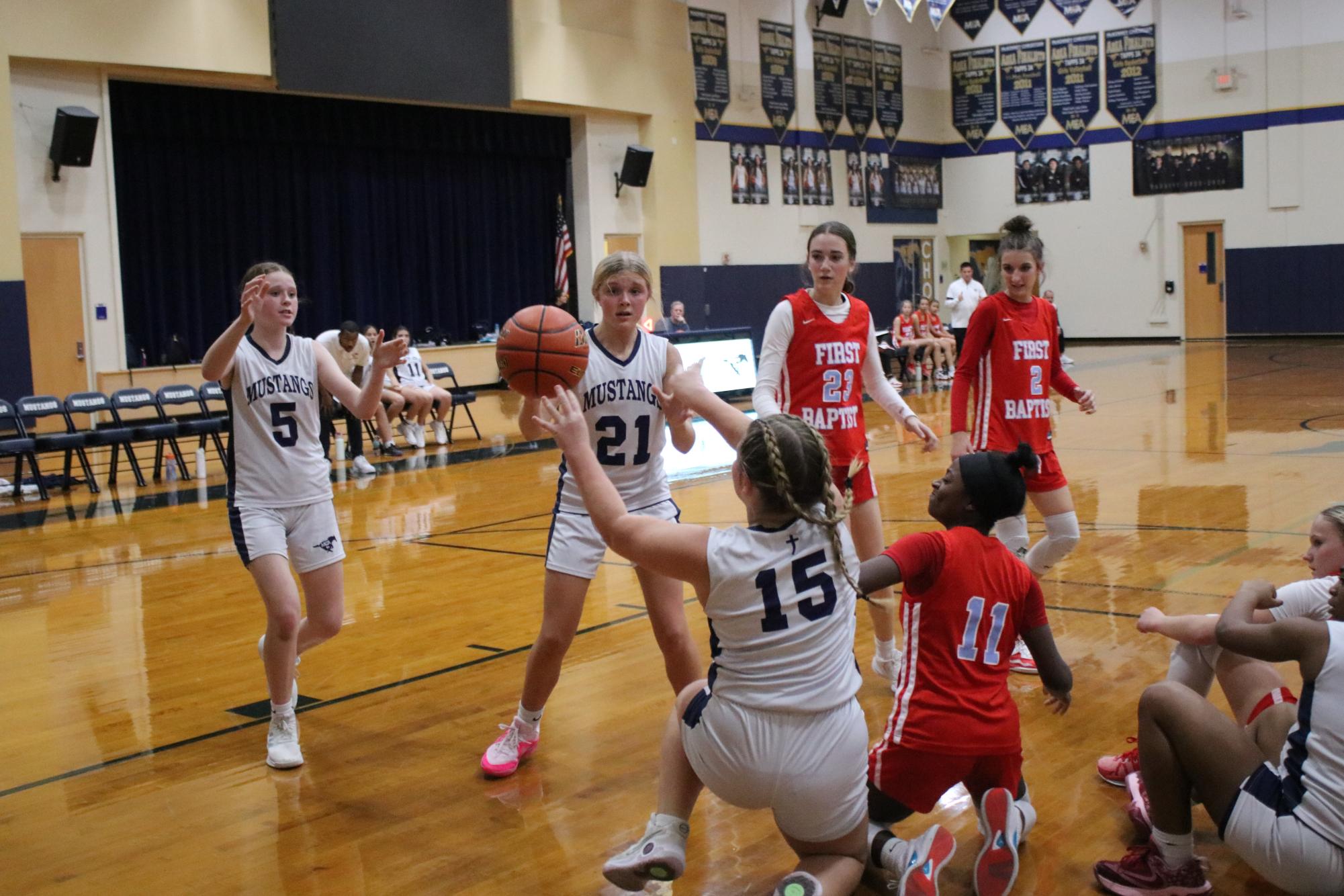 Middle School Girls Basketball Faces Off Against First Baptist