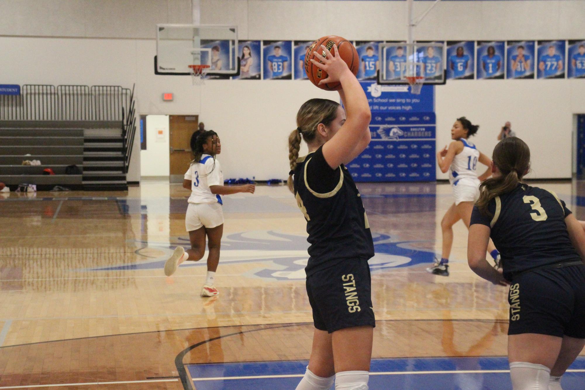 The Lady Mustangs girls basketball pulls out a win against Shelton