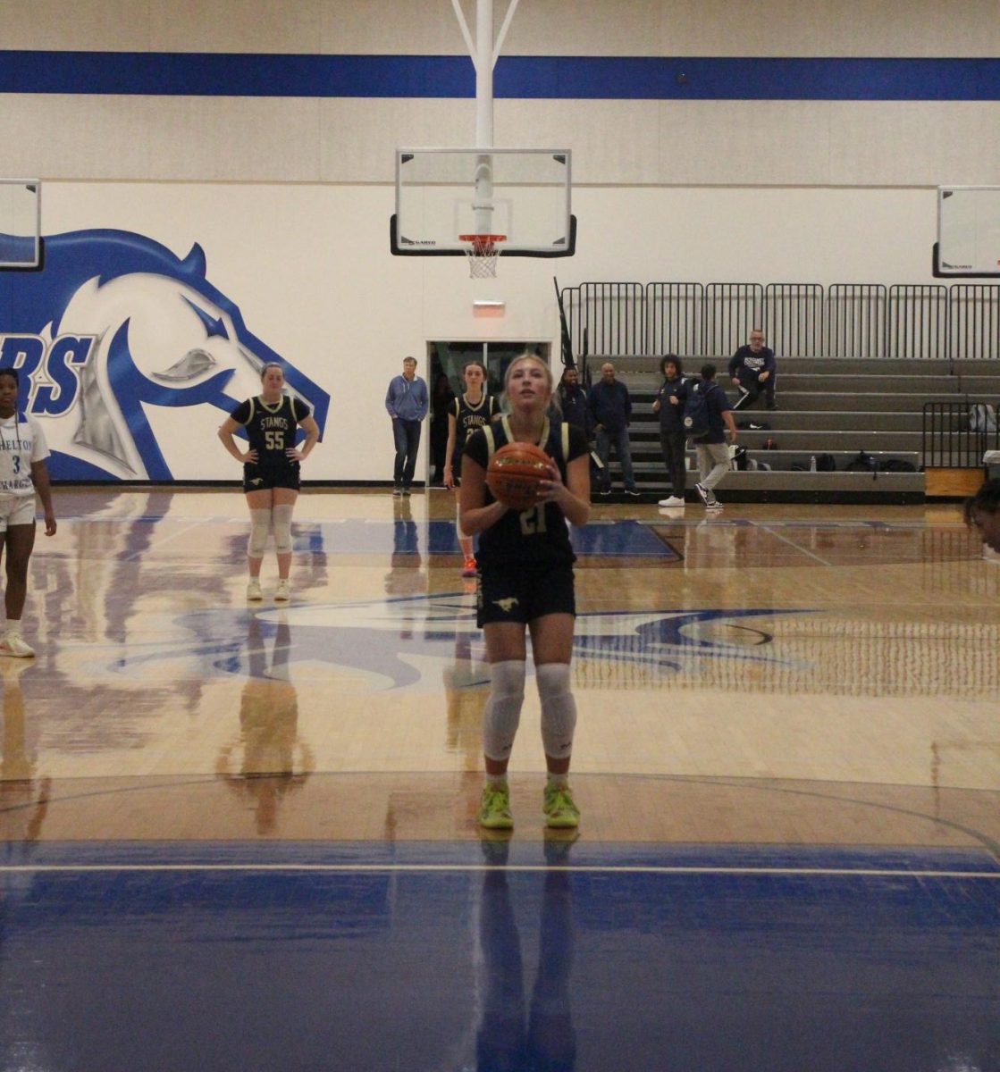 Freshman Petra Westra shoots a free throw.