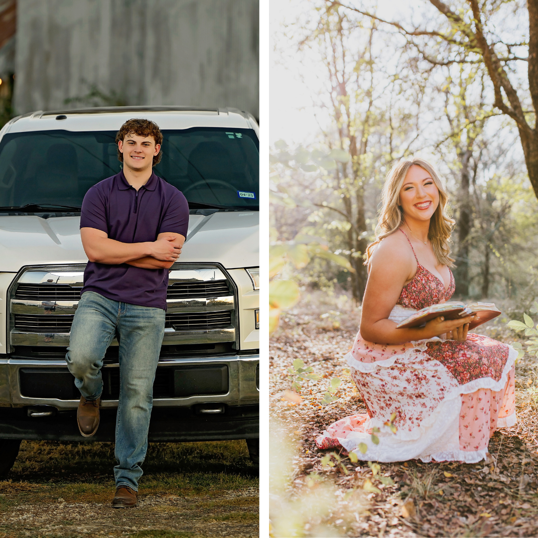 Seniors Carter Kincheloe (left) and Ava Leffingwell (right). 