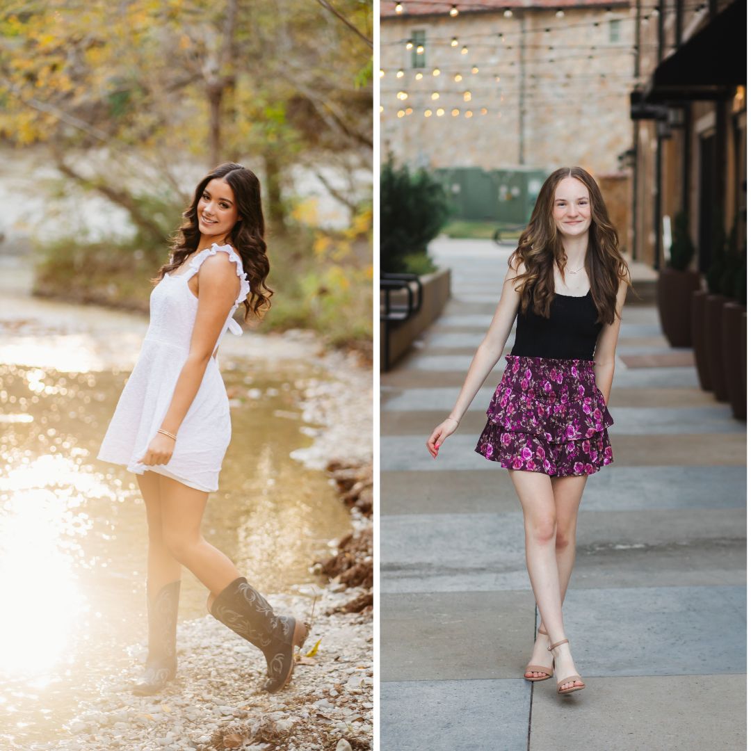 Seniors, Elise Winston (left) and Sayler Wood (right).