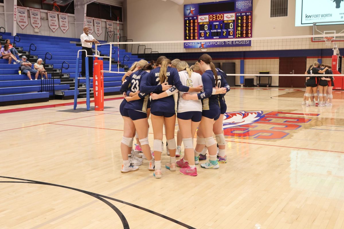 JV gets ready to play, and pray about the game.