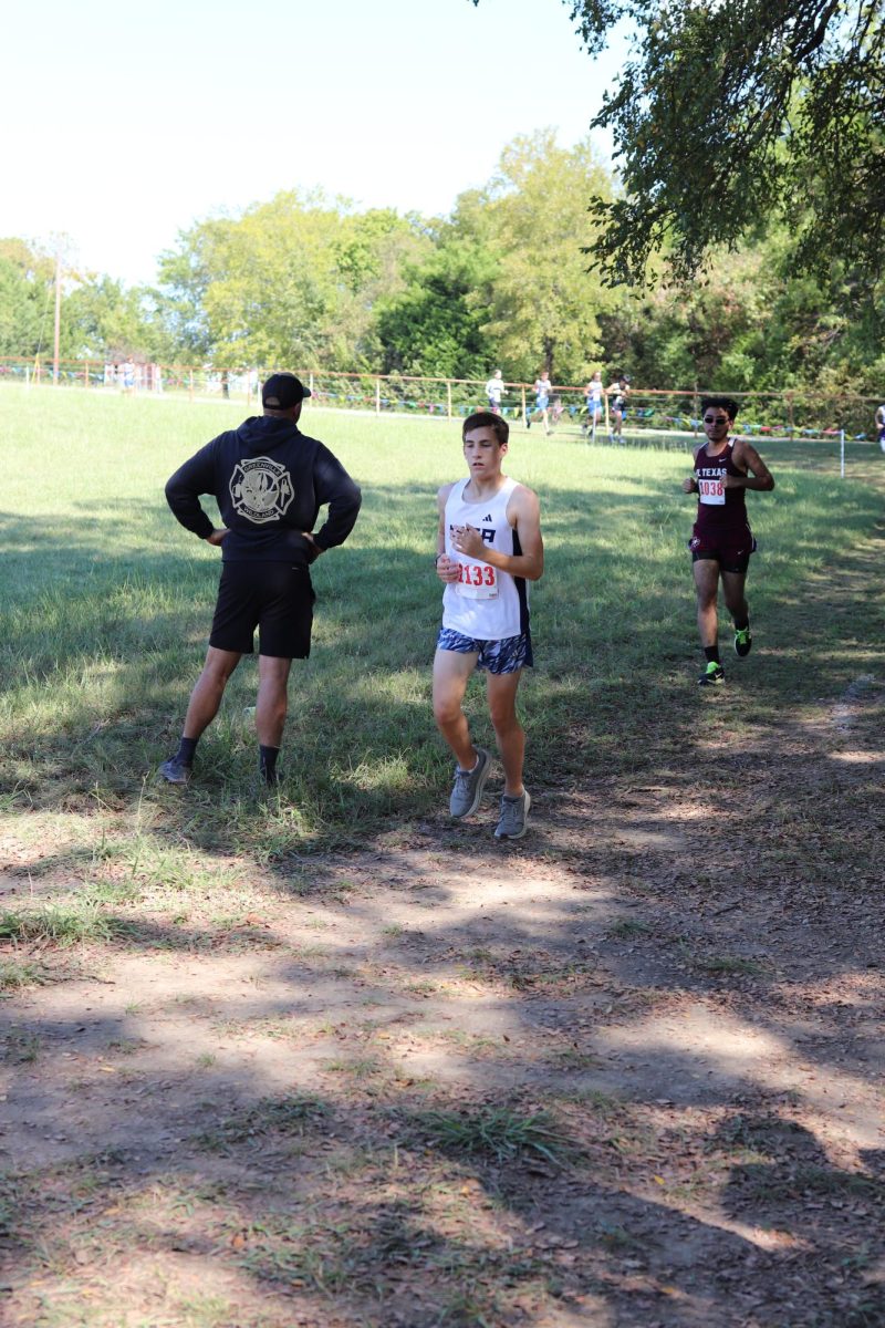 Freshman Cole Huffman takes on the tough course. 