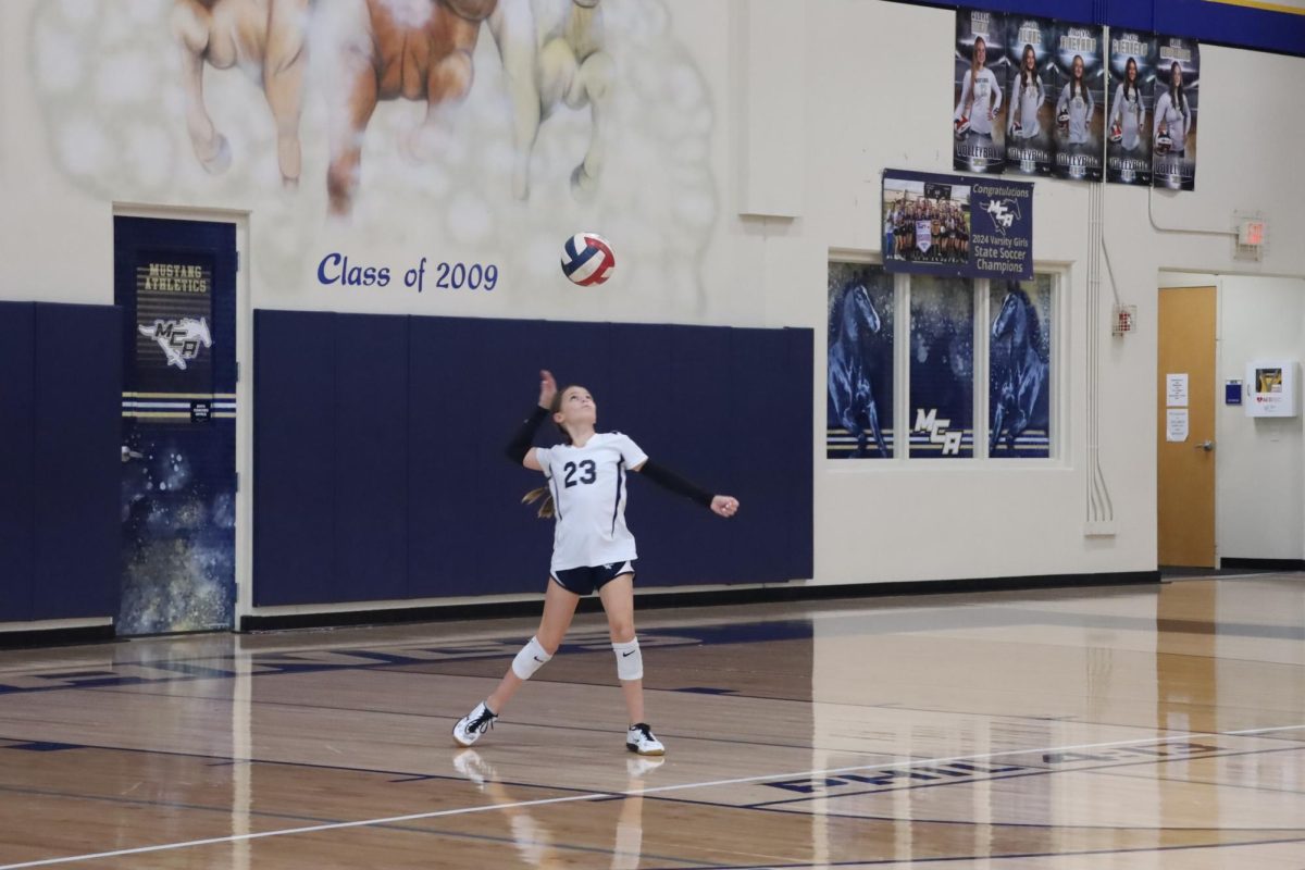 Labero on the team serves the ball
