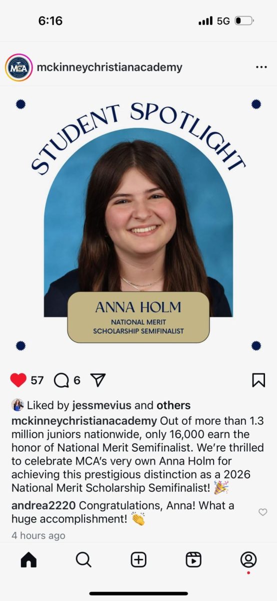Anna Holm Wins National Merit Scholarship Award