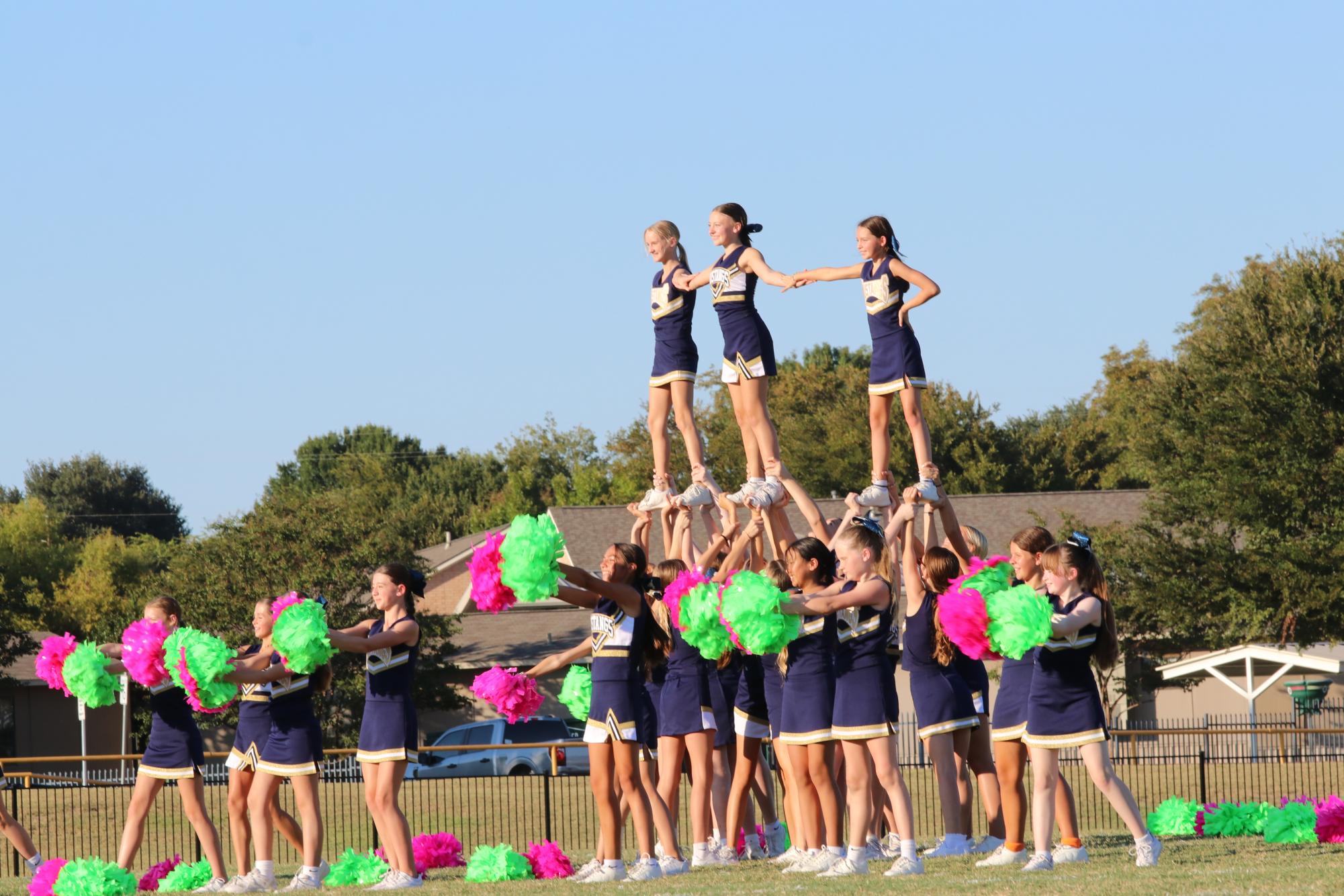 Middle School Mustang Football Plays Against Shelton