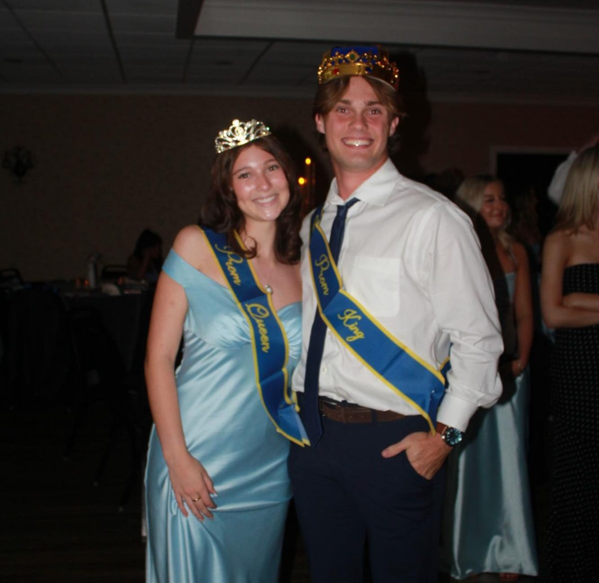 Seniors Katherine Abouzied and Porter Carroll were named prom king and queen. 