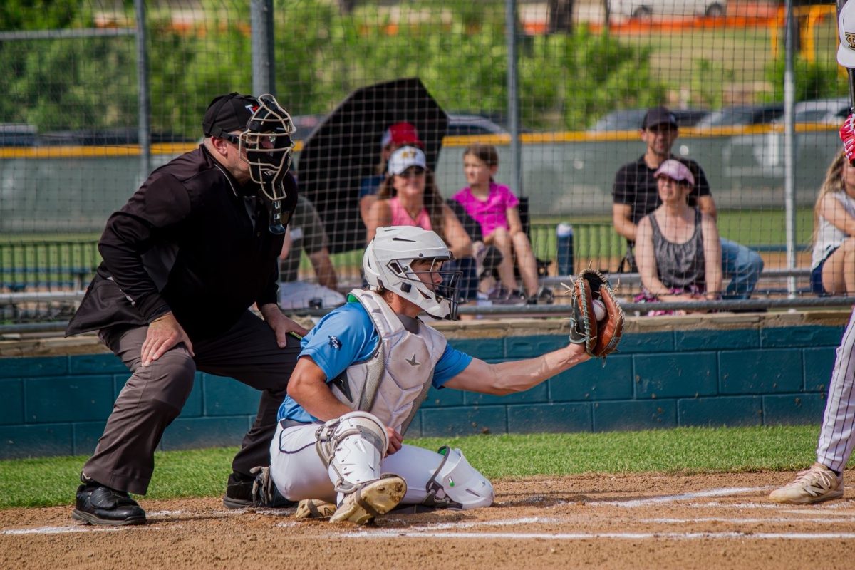Porter Carrol catching the pitch