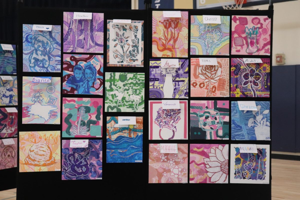 Lots of student artwork